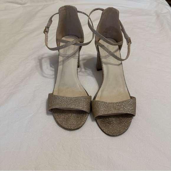 BENJAMIN walk touch Ups Women's Gold Sparkle  Heeled Sandal, Size 7.5 - Picture 10 of 10